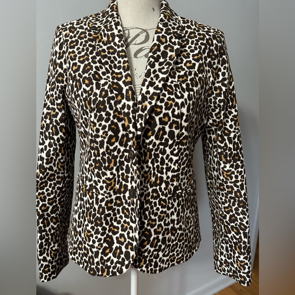 JCrew leopard print blazer